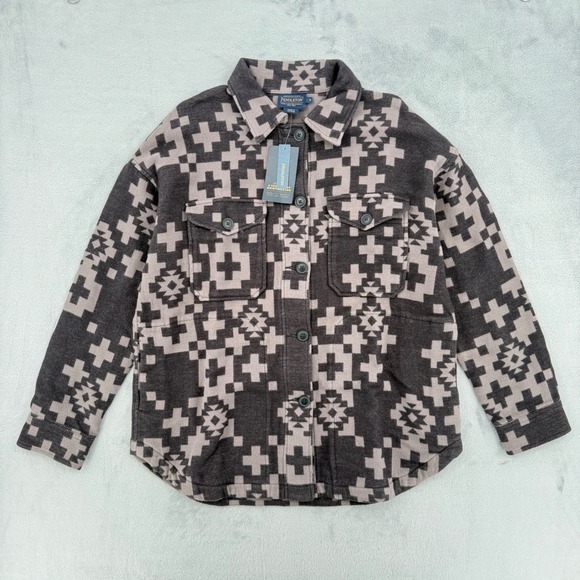 Pendleton Women's Doublesoft Shirt Jacket Charcoal Tossed Size Small NEW - Picture 5 of 16